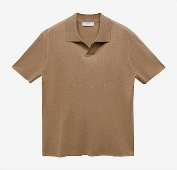 MANGO MAN Shirt 'Lino' in Brown: front