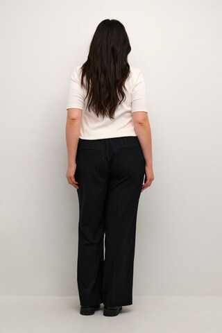 évasé Pantalon 'Sakira' KAFFE CURVE en noir