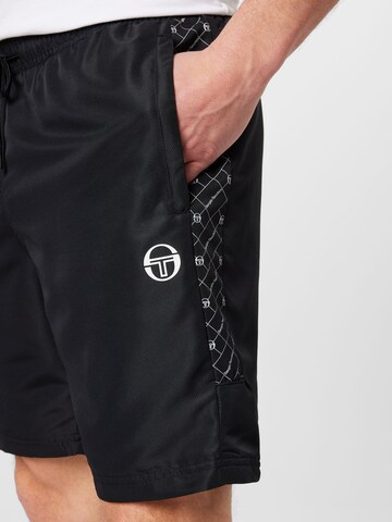 Sergio Tacchini Regular Sportshorts 'DIAMANTE' in Schwarz