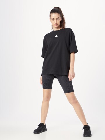 ADIDAS SPORTSWEAR - Camisa funcionais 'Future Icons Graphic friend' em preto