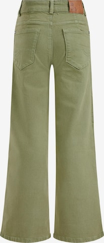 WE Fashion Szeroka nogawka Jeansy w kolorze zielony