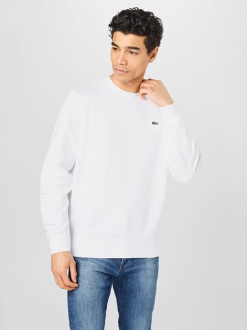 Sweat-shirt LACOSTE en blanc : devant