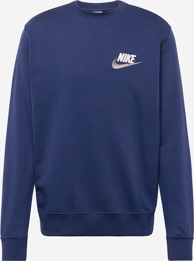 Nike Sportswear Sweatshirt in de kleur Donkerblauw / Zilvergrijs / Wit, Productweergave