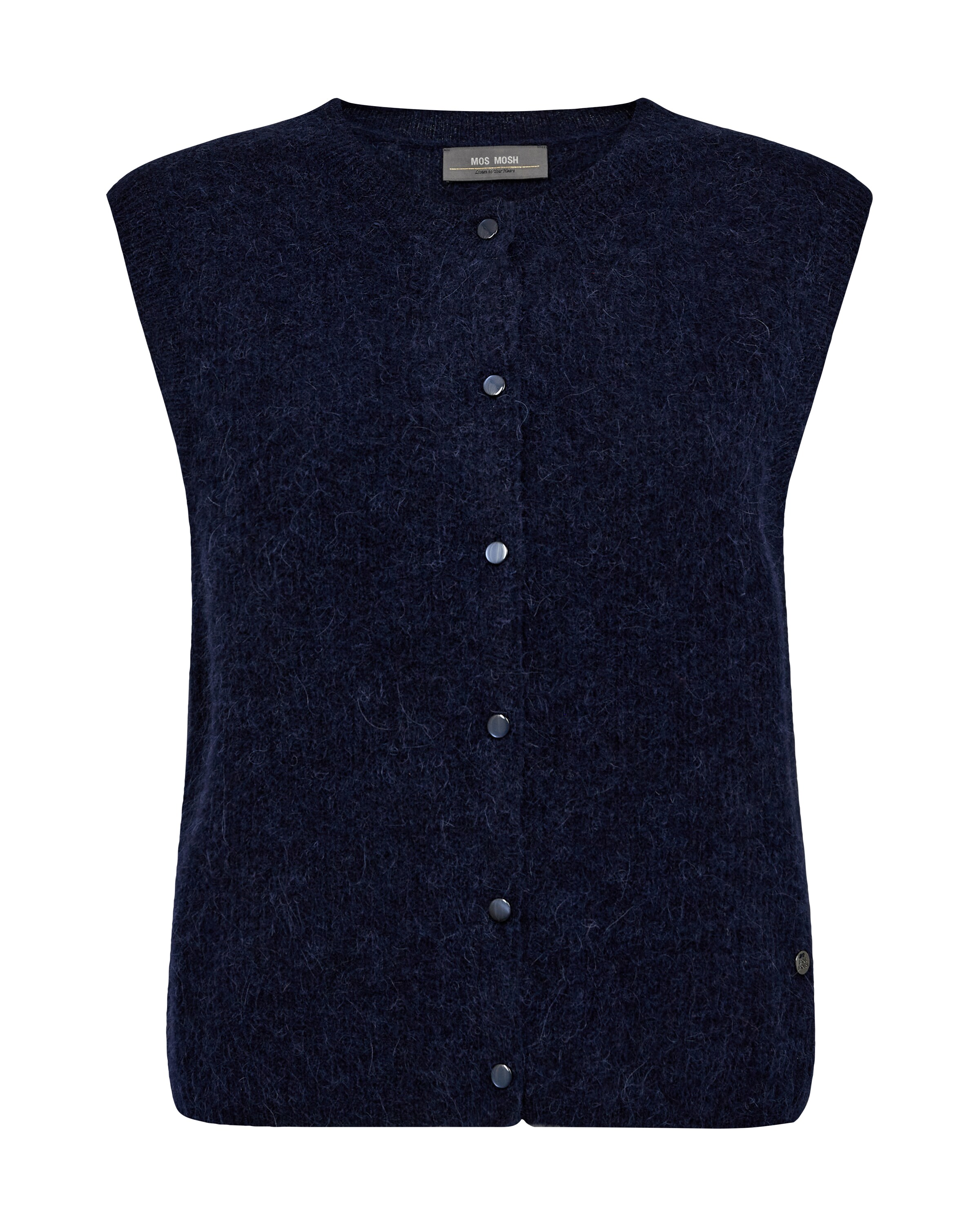 MOS MOSH Bodywarmer 'MMAlmine' in Blauw: voorkant