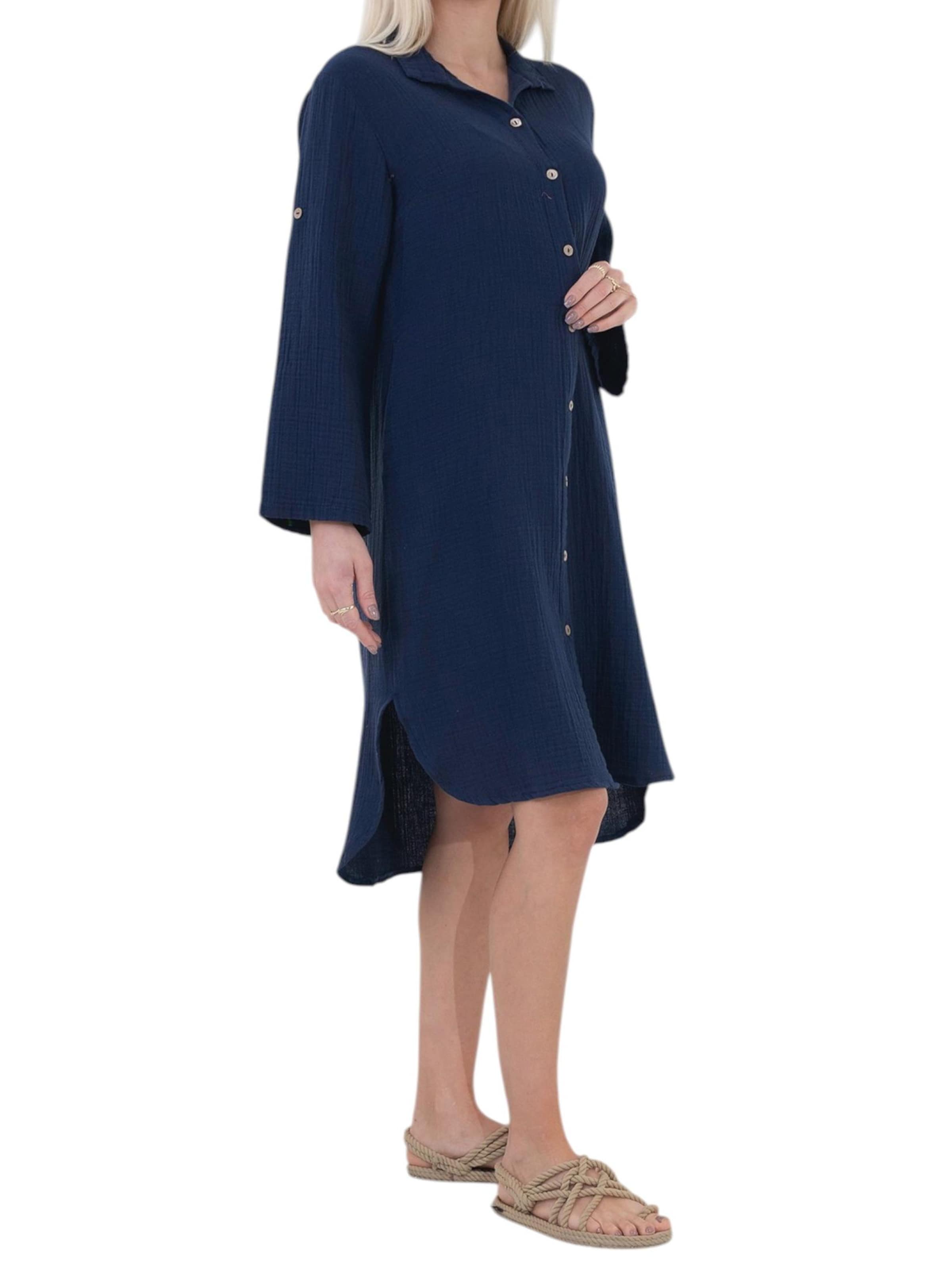 Robe-chemise 'NURYA' WENOR en bleu