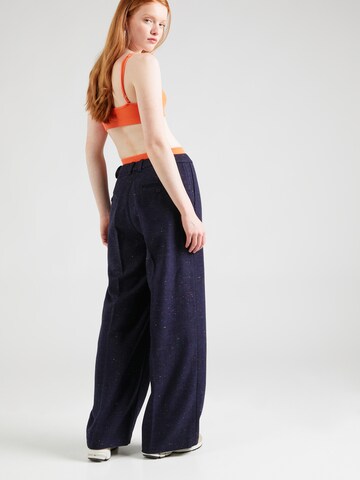 Hosbjerg Wide leg Trousers with creases 'Margot' in Blue