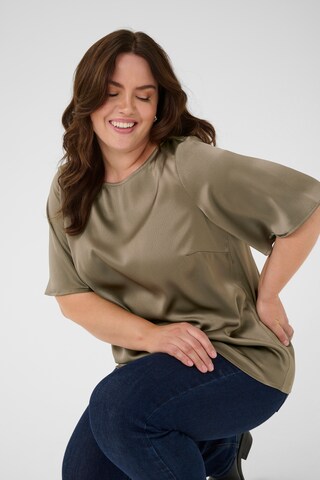 KAFFE CURVE Bluse 'KCdina' i beige