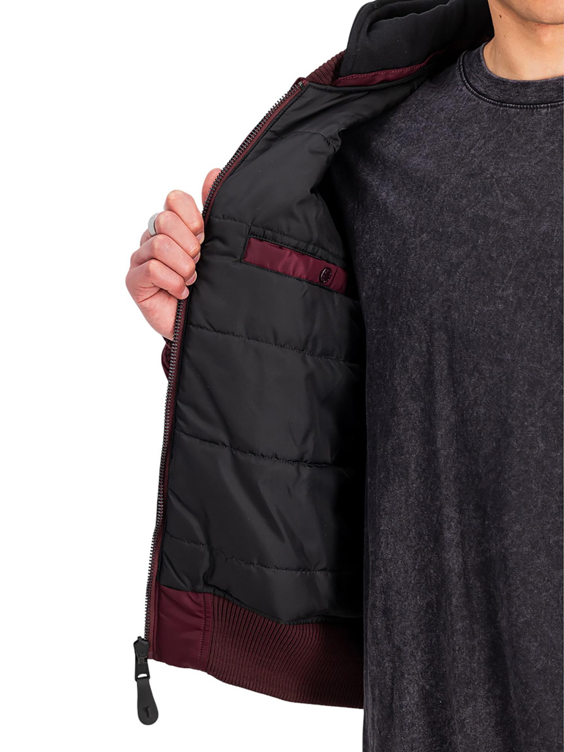 ALPHA INDUSTRIES Winter Jacket 'MA-1 ZH' in Red