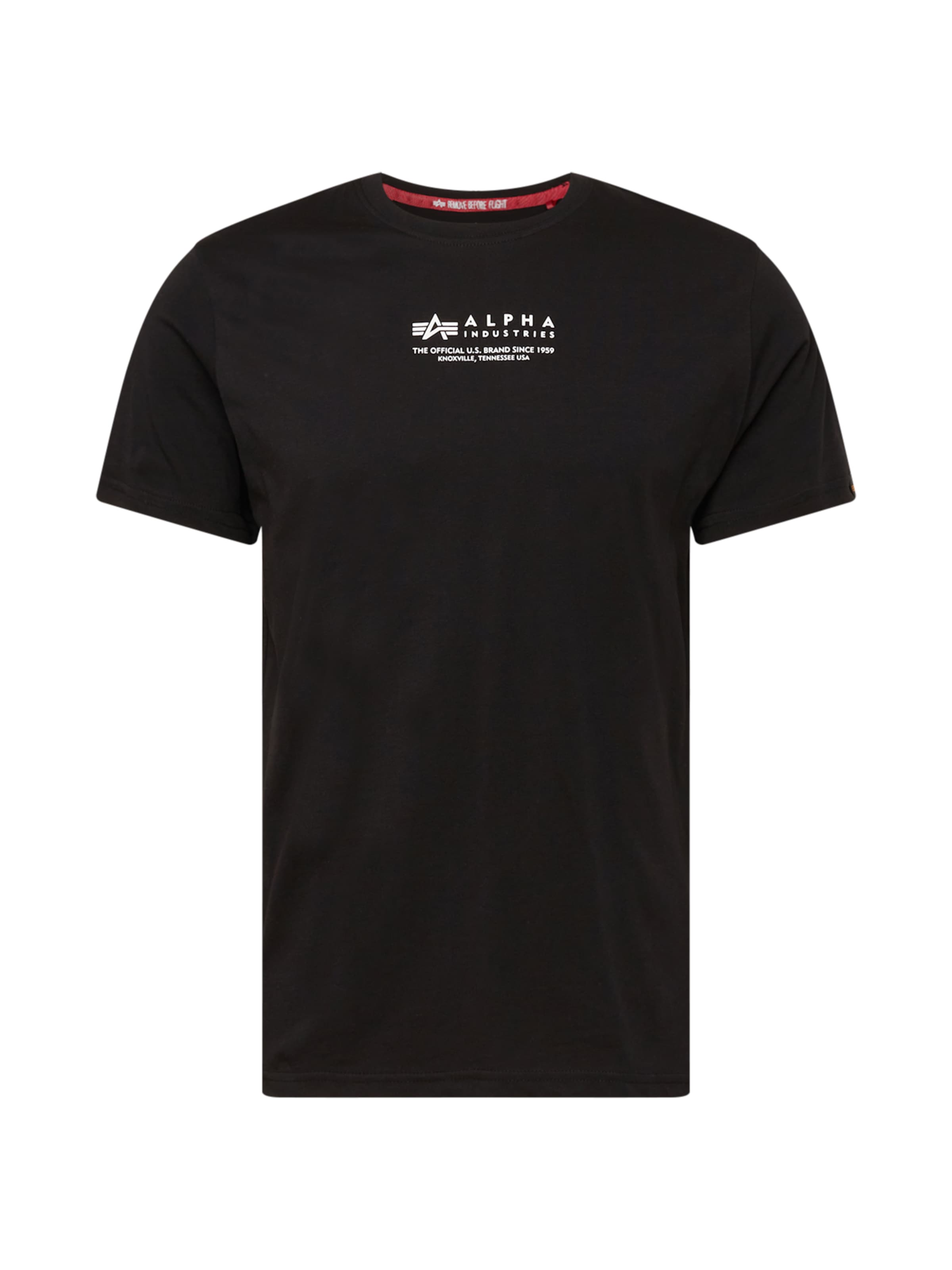 ALPHA INDUSTRIES Shirt in Zwart: voorkant