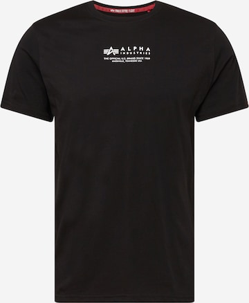 T-Shirt ALPHA INDUSTRIES en noir : devant