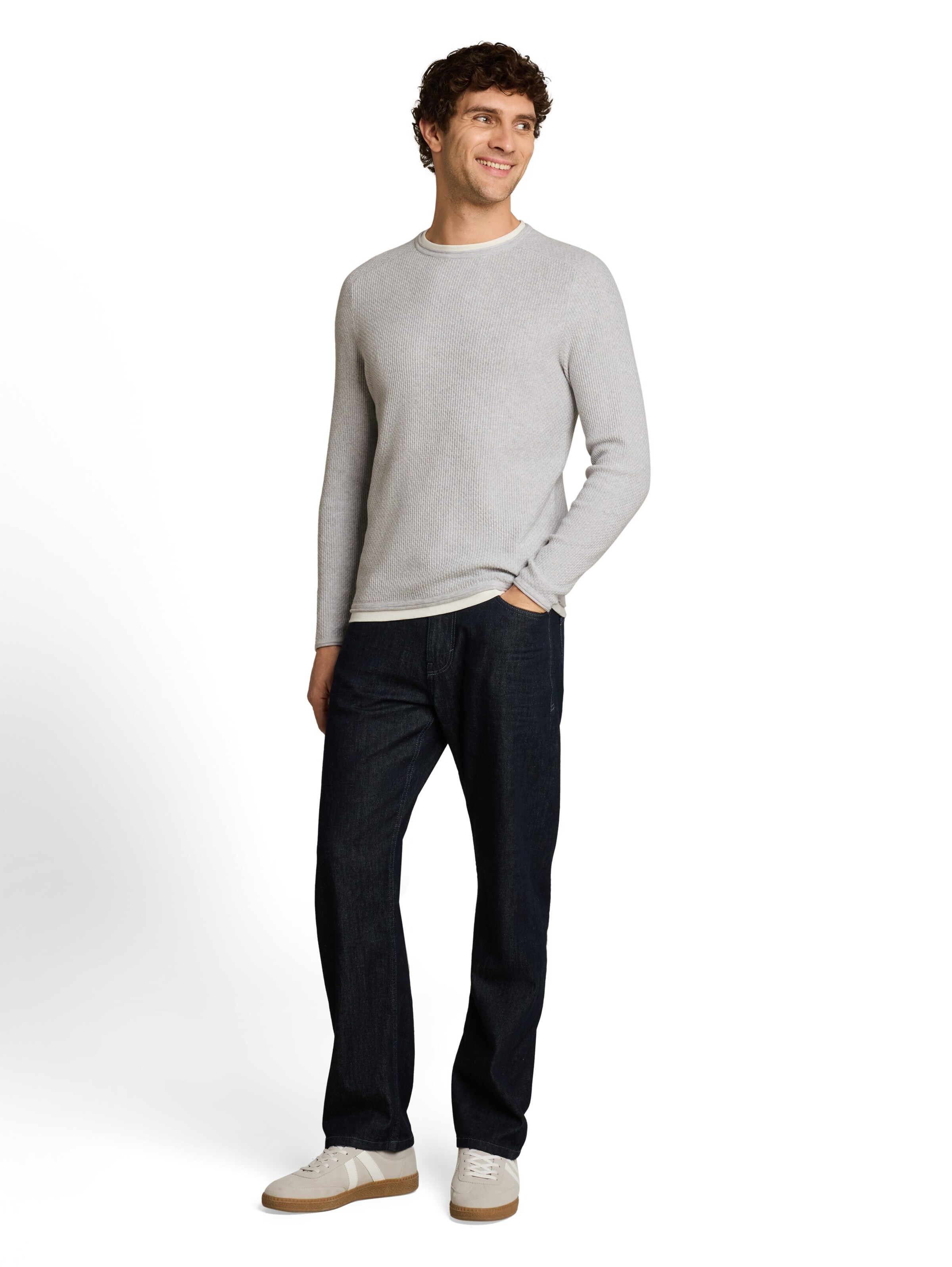 Pulover de la TOM TAILOR DENIM pe gri