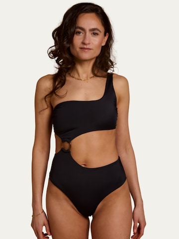 Billie Swim - Bandeau Traje de baño 'Biarritz One Piece' en negro: frente