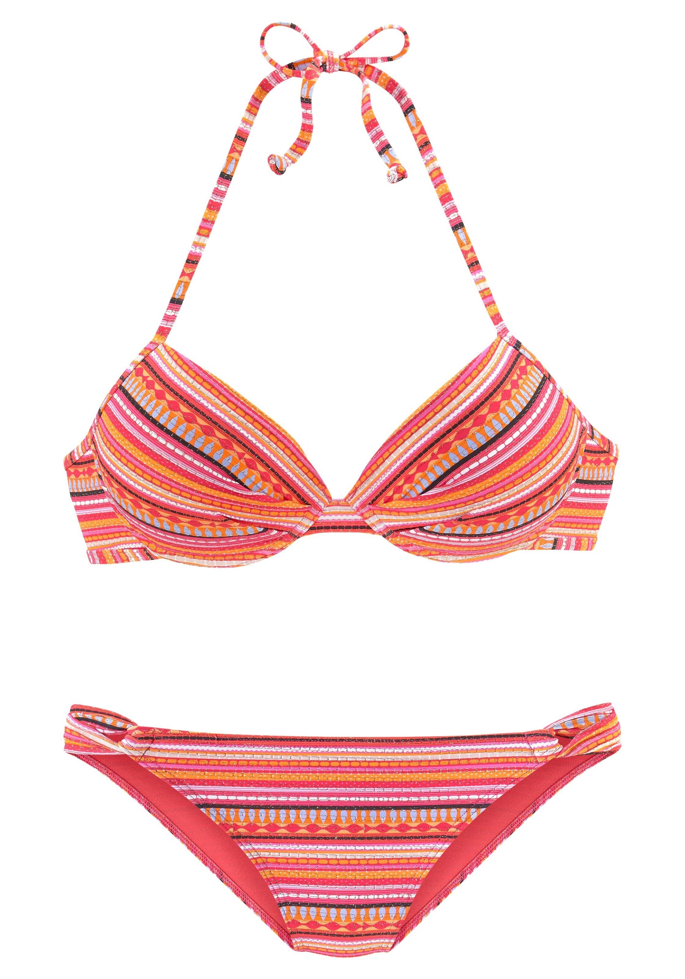 LASCANA Push-up Bikini in Orange: Vorderseite