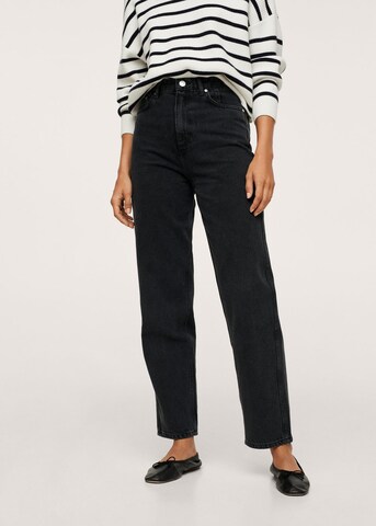 MANGO Regular Jeans 'Janet' in Zwart: voorkant