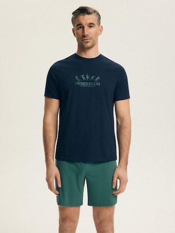 Henderson Pajama short 'Piżama męska Bet Henderson | granatowy, zielony 2XL' in Blue