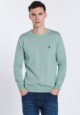 DENIM CULTURE - Jersey 'NARCISO' en verde: frente