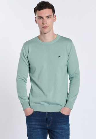 DENIM CULTURE Sweter 'NARCISO' w kolorze zielony: przód