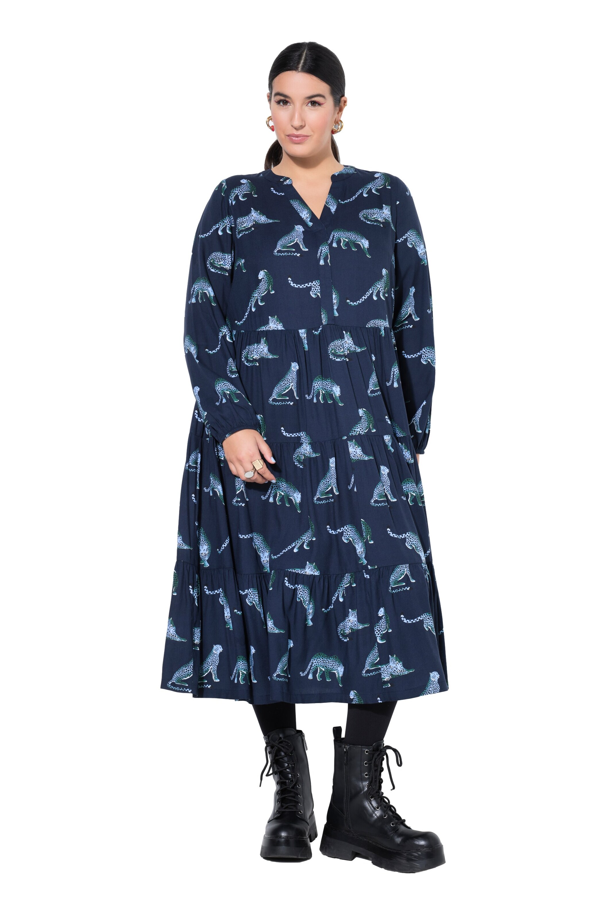 Studio Untold Jurk in Blauw: voorkant