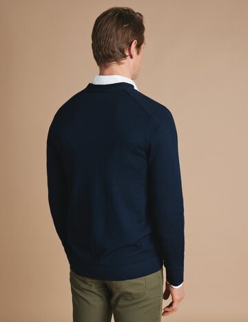 Charles Tyrwhitt Strickjacke in Blau: Rückseite