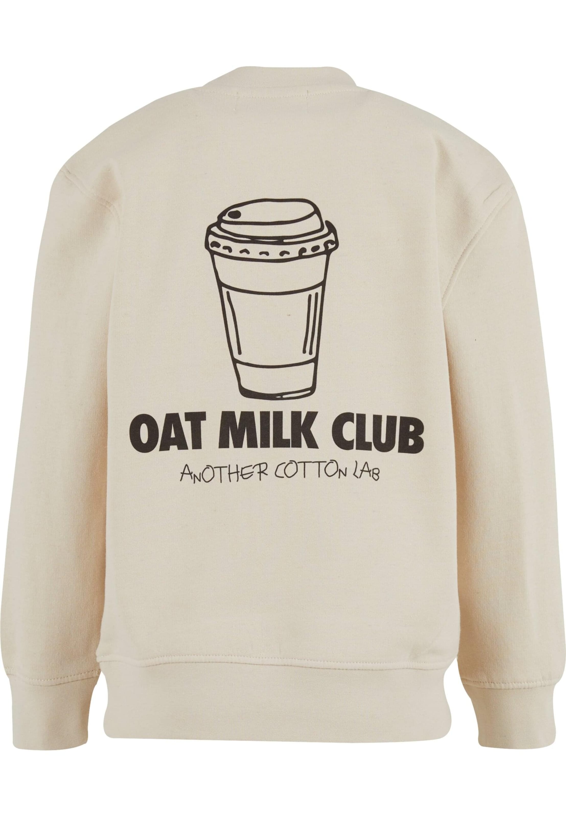 Another Cotton Lab - Sudadera 'Oat Milk Club' en beige