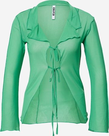 NEON & NYLON - Blusa 'RAINA' en verde: frente