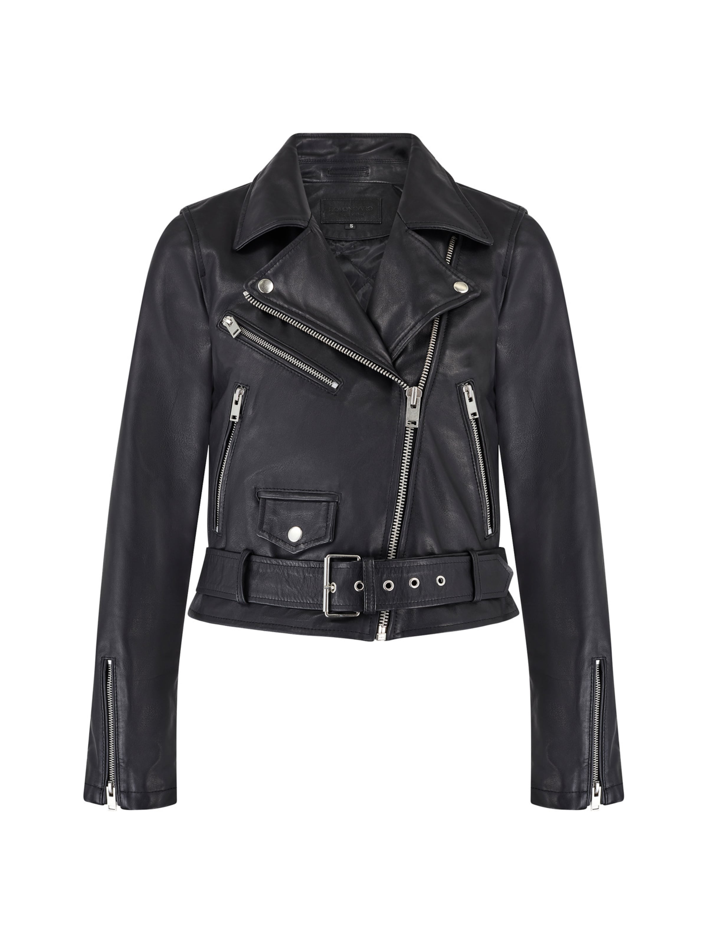 Veste mi-saison ' Sarah Biker ' Bolongaro Trevor en noir : devant