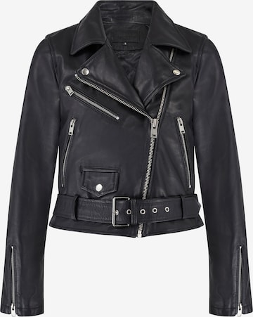 Veste mi-saison ' Sarah Biker ' Bolongaro Trevor en noir : devant