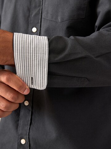 Next Regular fit Button Up Shirt in Grey