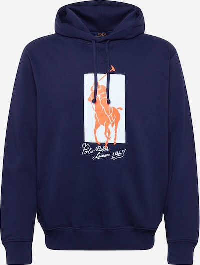 Polo Ralph Lauren Sweater majica u morsko plava / narančasta / bijela, Pregled proizvoda