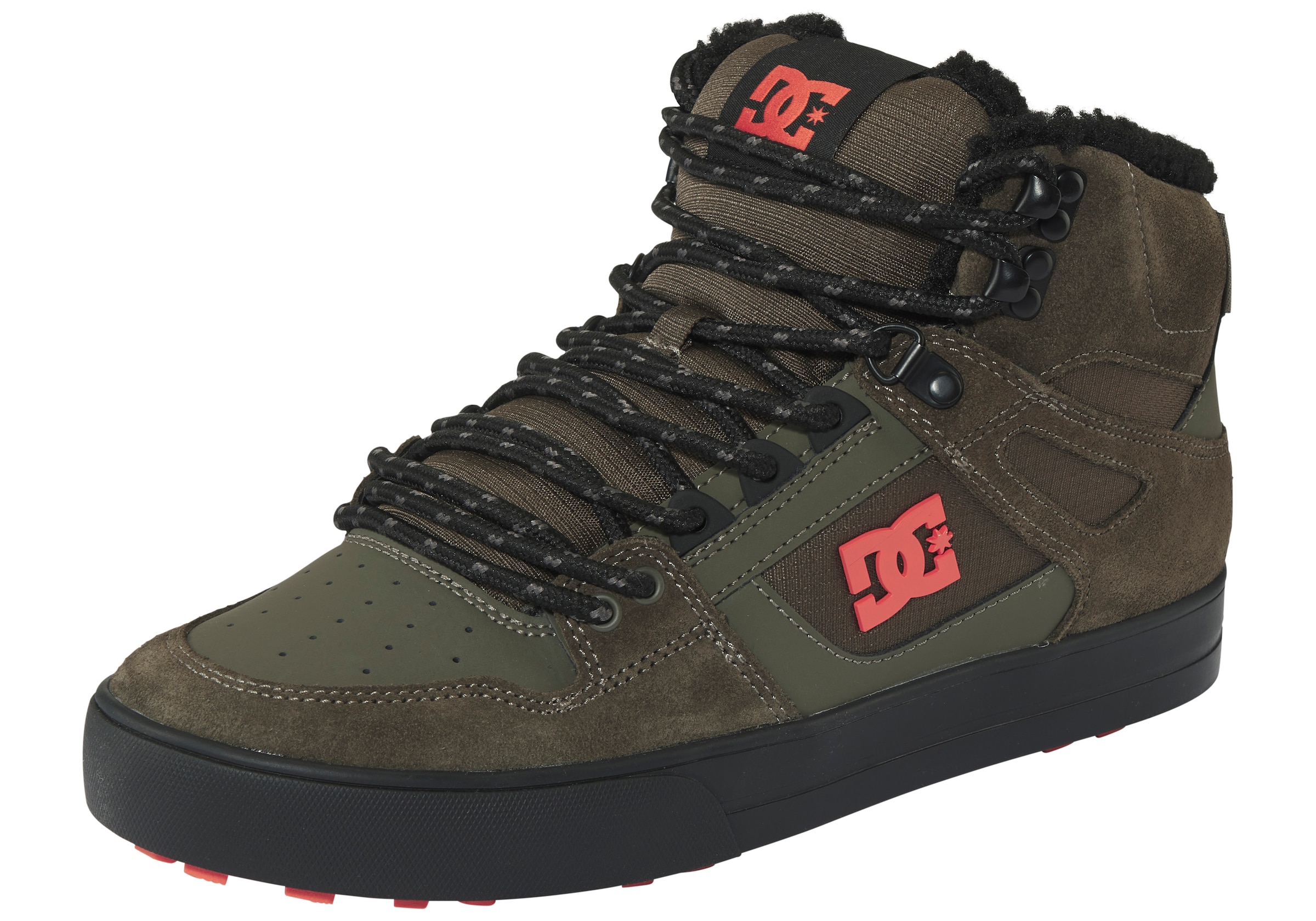DC Shoes Lace-Up Boots in Green