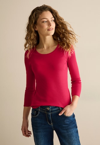 CECIL Basic Shirt mit Rundhals in Rot: Vorderseite