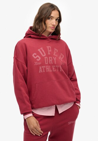 Sweat-shirt 'Athletic Essentials' Superdry & Co en rouge : devant
