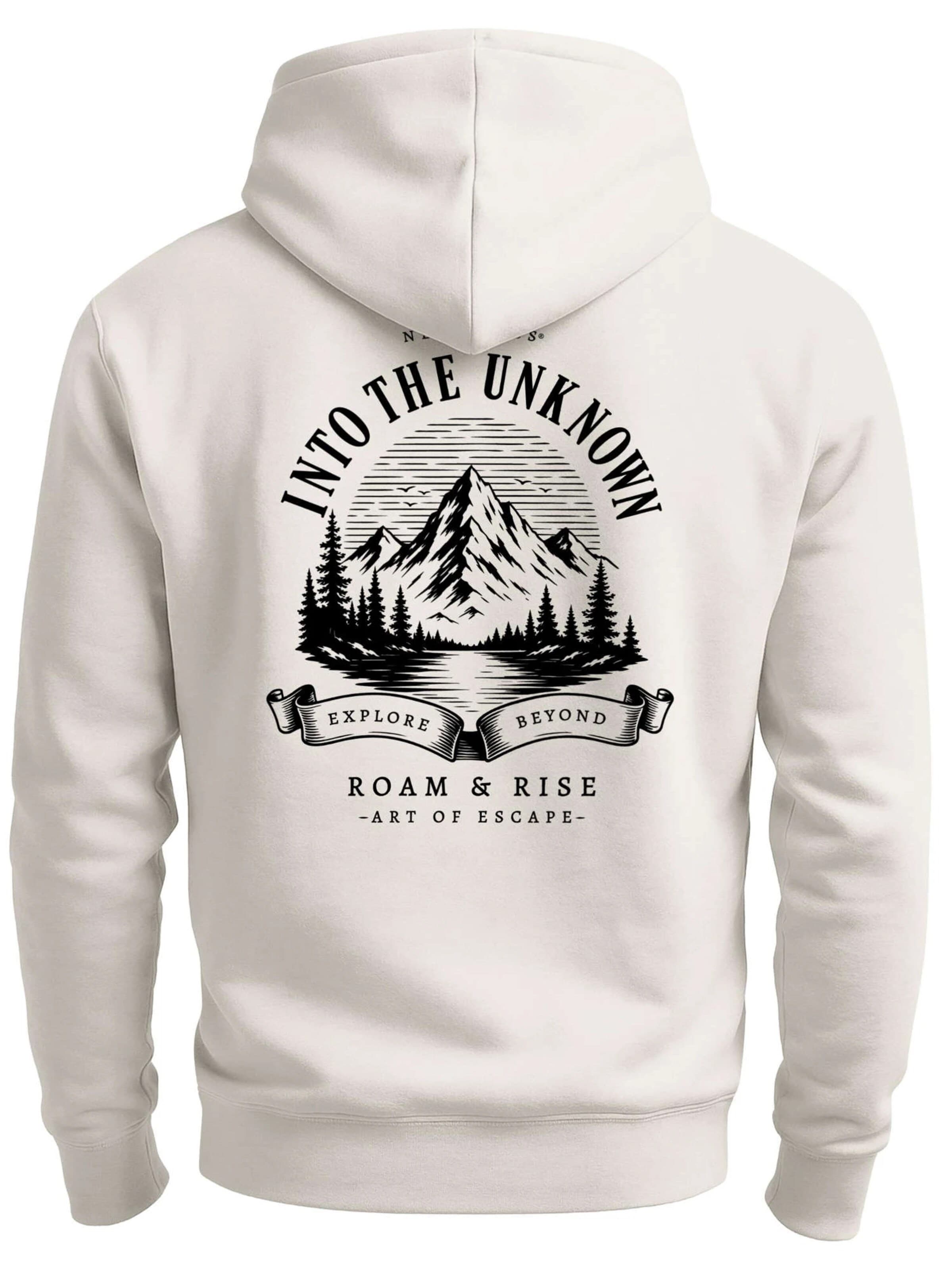 Neverless Sweatshirt 'Into the Unknown' in Beige: front