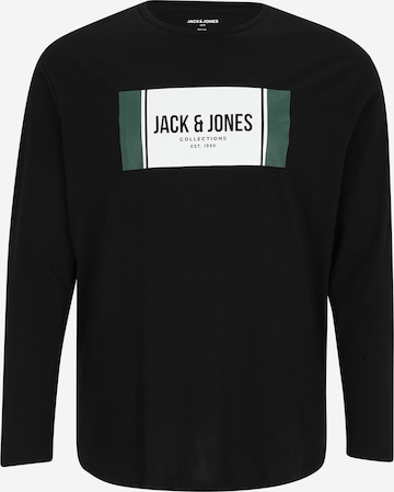 Jack & Jones Plus Shirt 'JJHAYATO' in Black: front
