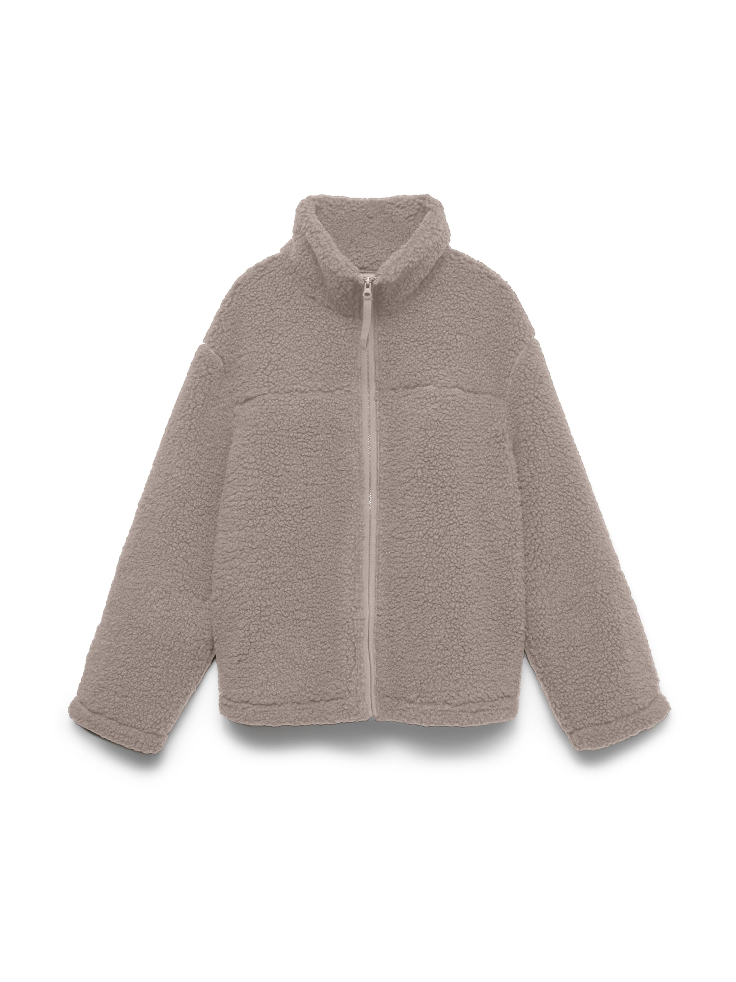 VERO MODA Fleecejacke 'VMKARLA' in Grau: Vorderseite
