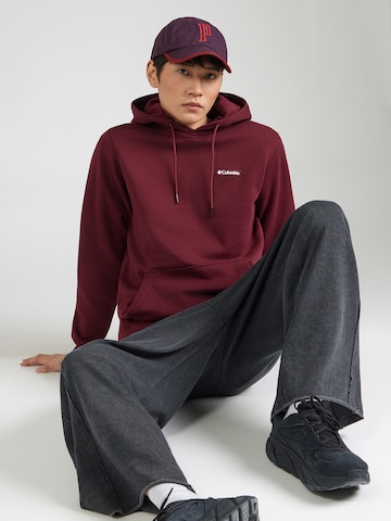 COLUMBIA Športová mikina 'Meridian Creek' - Červená: predná strana