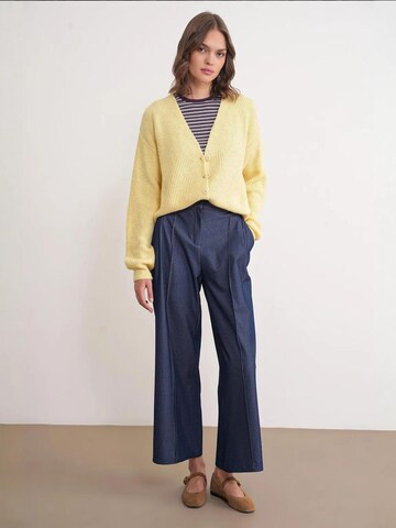 MixRay Gebreid vest in Geel