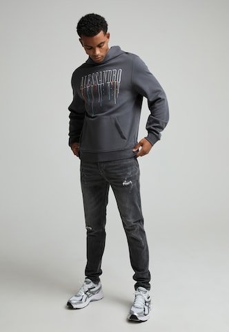 Alessandro Zavetti Sweatshirt 'Artista' in Grey