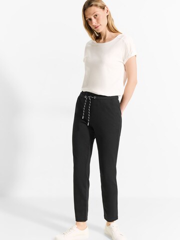 CECIL Slimfit Hose 'Tracey' in Schwarz