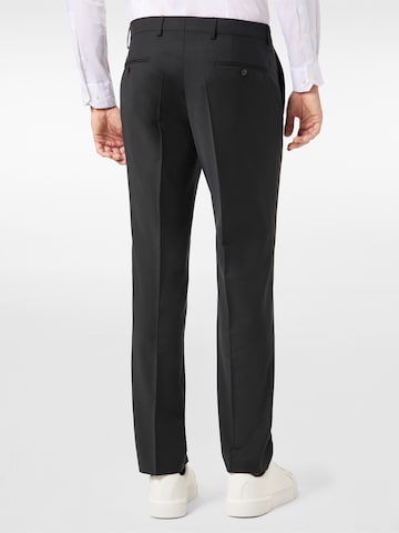 PIERRE CARDIN Regular Pleated Pants 'RYAN' in Black