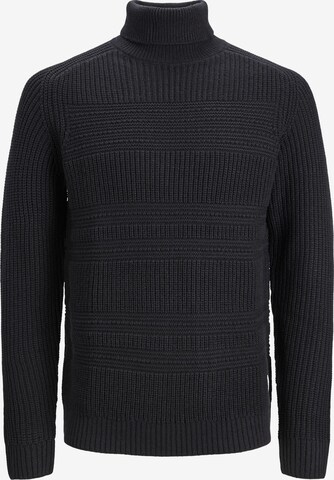 JACK & JONES Sweter 'DAVIS' w kolorze czarny: przód