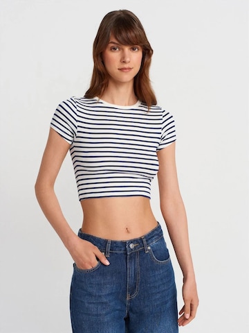 Dilvin Blouse in Blauw: voorkant