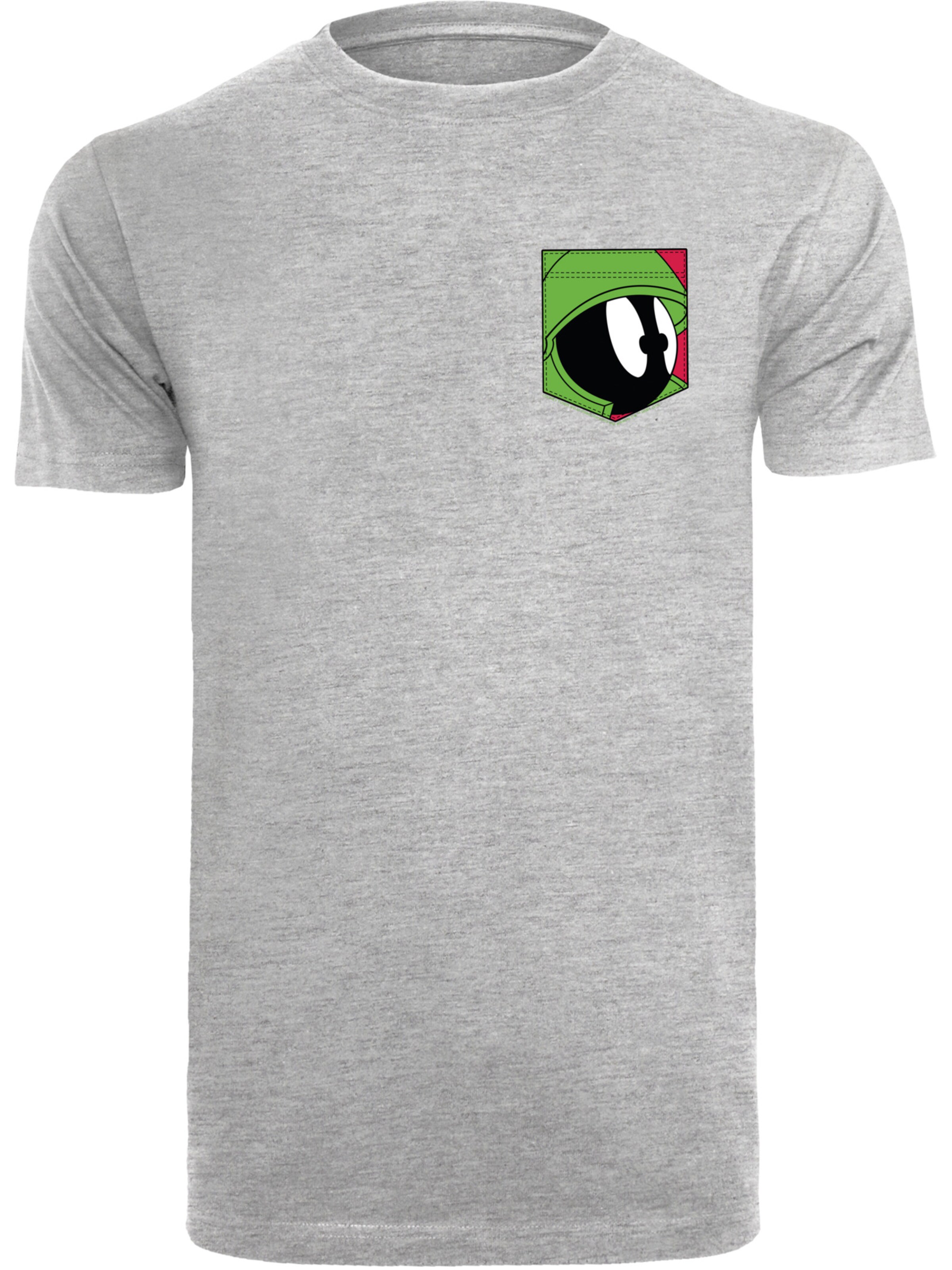 T-Shirt 'Looney Tunes Marvin The Martian Face' F4NT4STIC en gris : devant