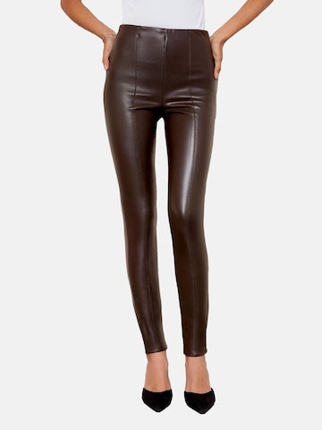 Skinny Leggings di Friends Like These in marrone: frontale