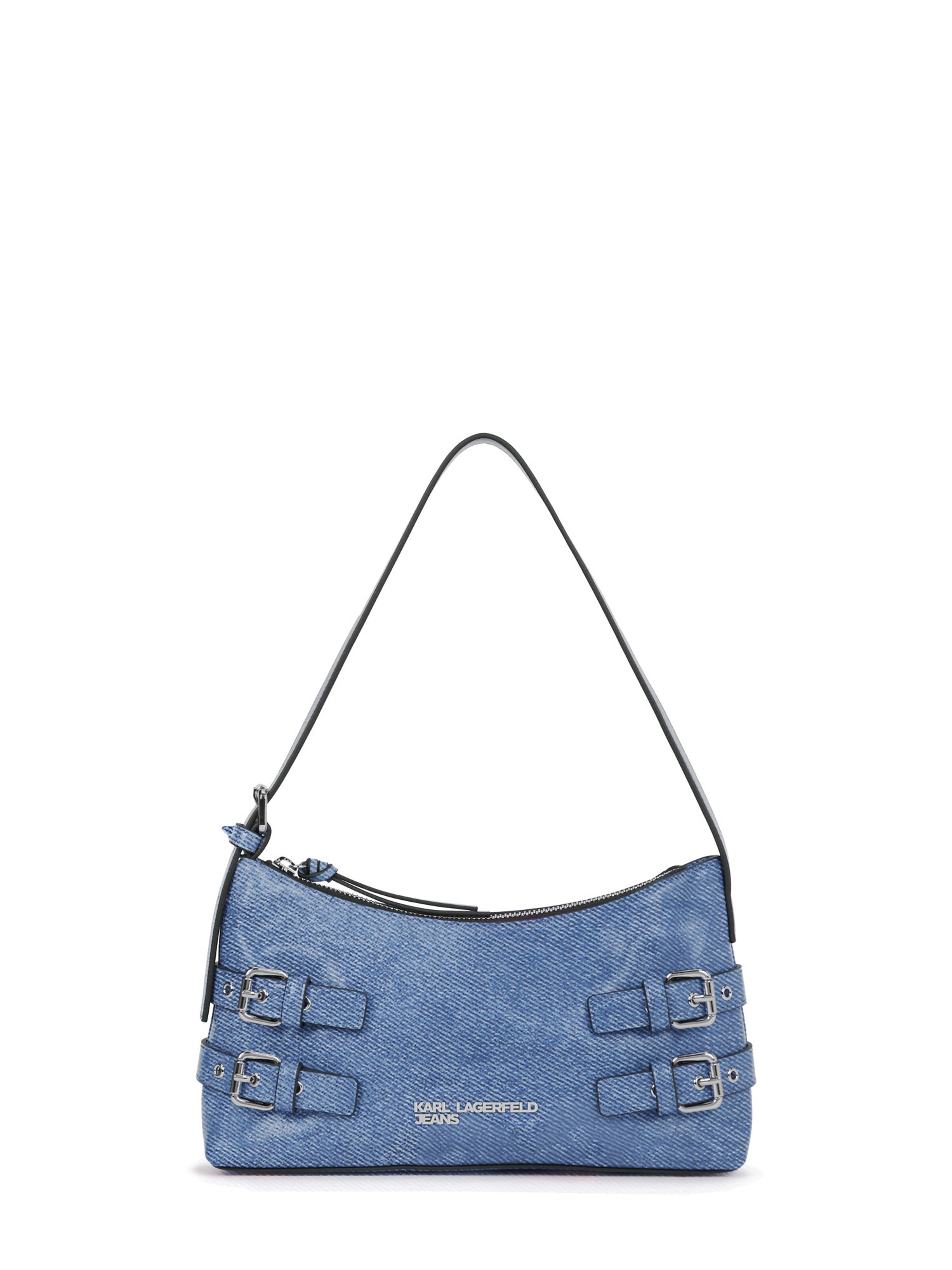 KARL LAGERFELD JEANS Taška přes rameno – modrá: přední strana