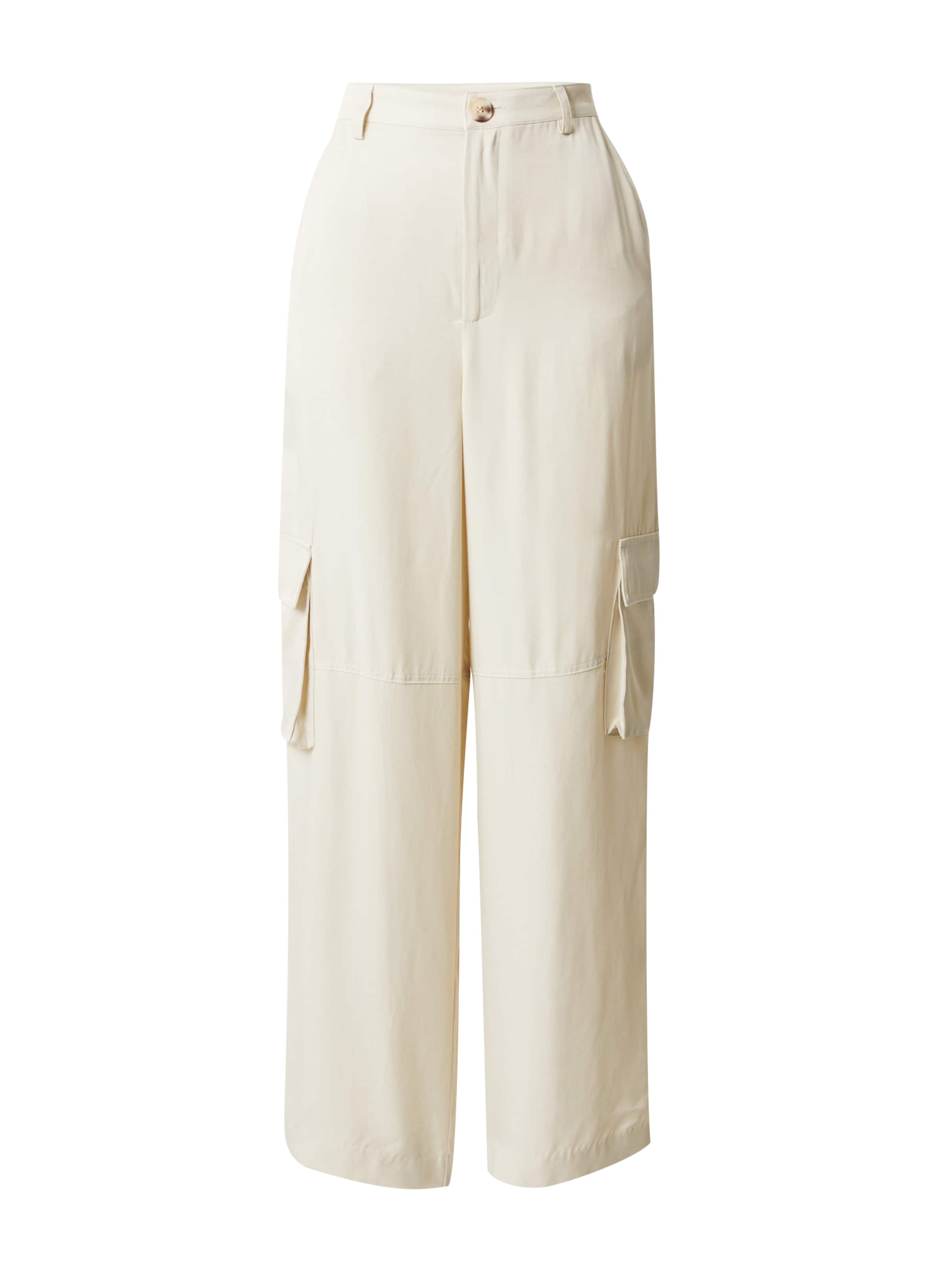 minus Laiad sääred Klapptaskutega püksid, värv hall: eest vaates