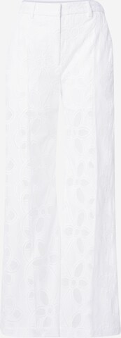 Munthe Wide leg Pleated Pants 'EILEEN' in White: front