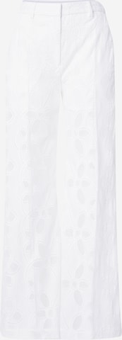 Munthe Wide leg Trousers with creases 'EILEEN' in White: front