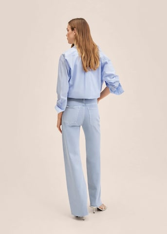 MANGO Wide Leg Jeans 'Nora' in Blau