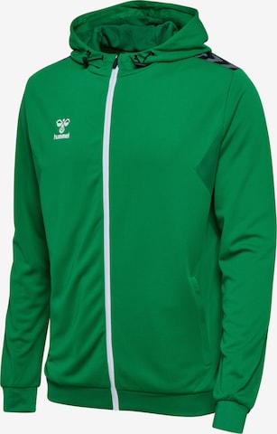 Hummel Athletic Zip-Up Hoodie 'AUTHENTIC' in Green